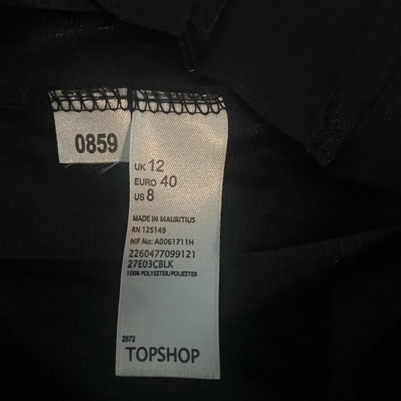 Topshop Black High-Low A-Line Skirt Cocktail - Picture 3 of 4